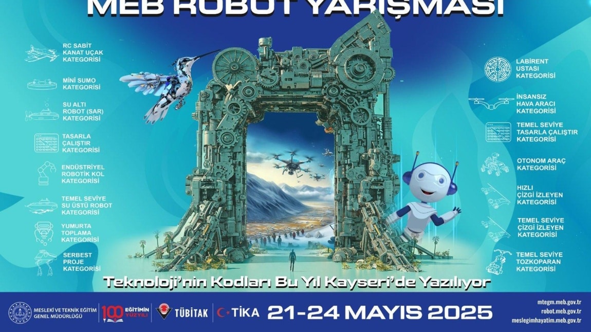 17. ULUSLARARASI MEB ROBOT YARIŞMASI 21-14 MAYIS 2025 KAYSERİ